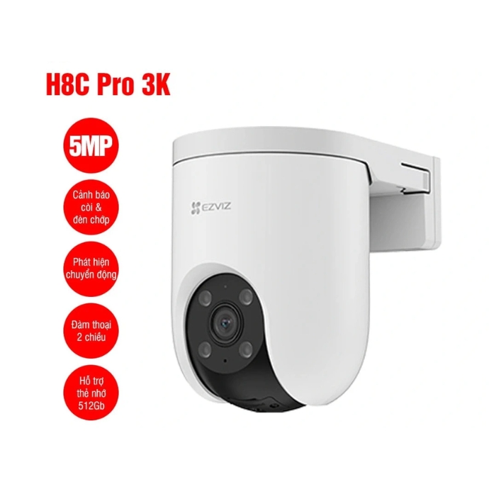 Camera Wifi Ezviz H8C Pro 3K 5MP (Quay quét thông minh) - góc nhìn tổng thể