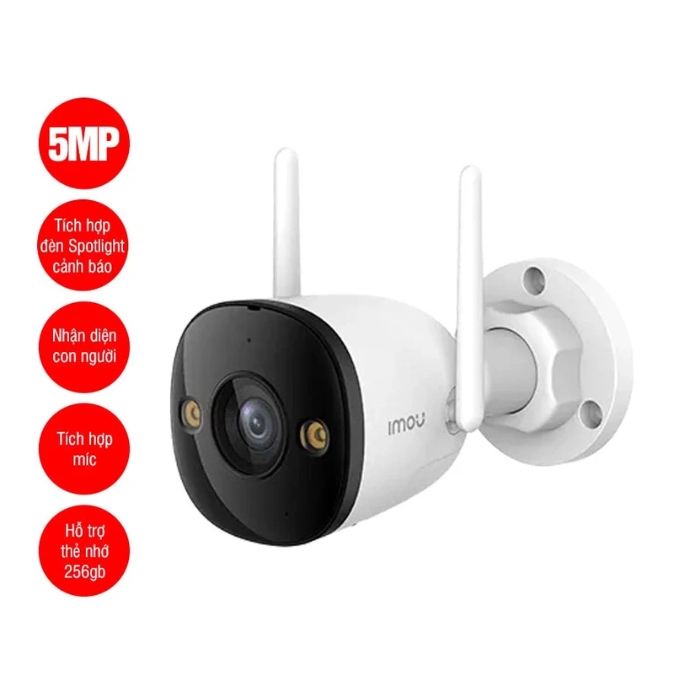Camera wifi ngoài trời Imou IPC-F52FP 5MP - góc nhìn tổng thể