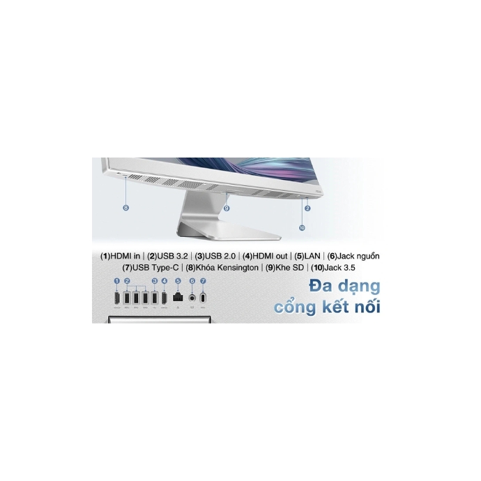 Máy tính để bàn All in one Asus A3402WVAK-WPC104W (Intel Core i5-1335U / 8GB / 512GB / 23.8 inch FHD / Win 11) - hình 11