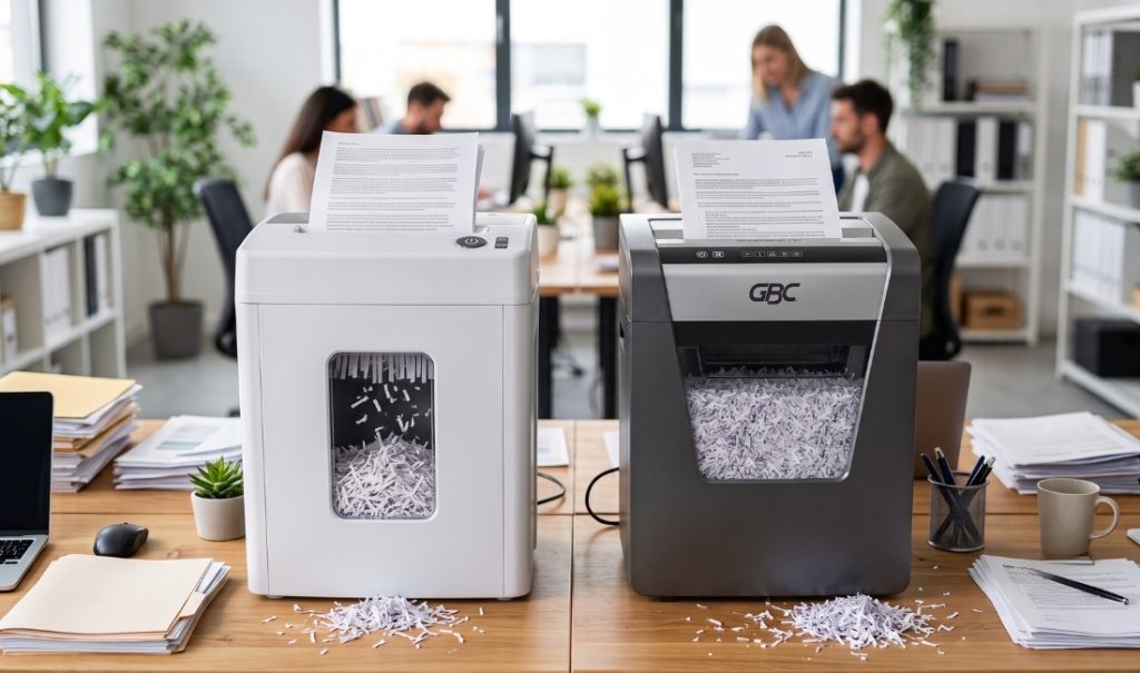 So sánh máy hủy tài liệu Dino và GBC: nên chọn dòng nào?